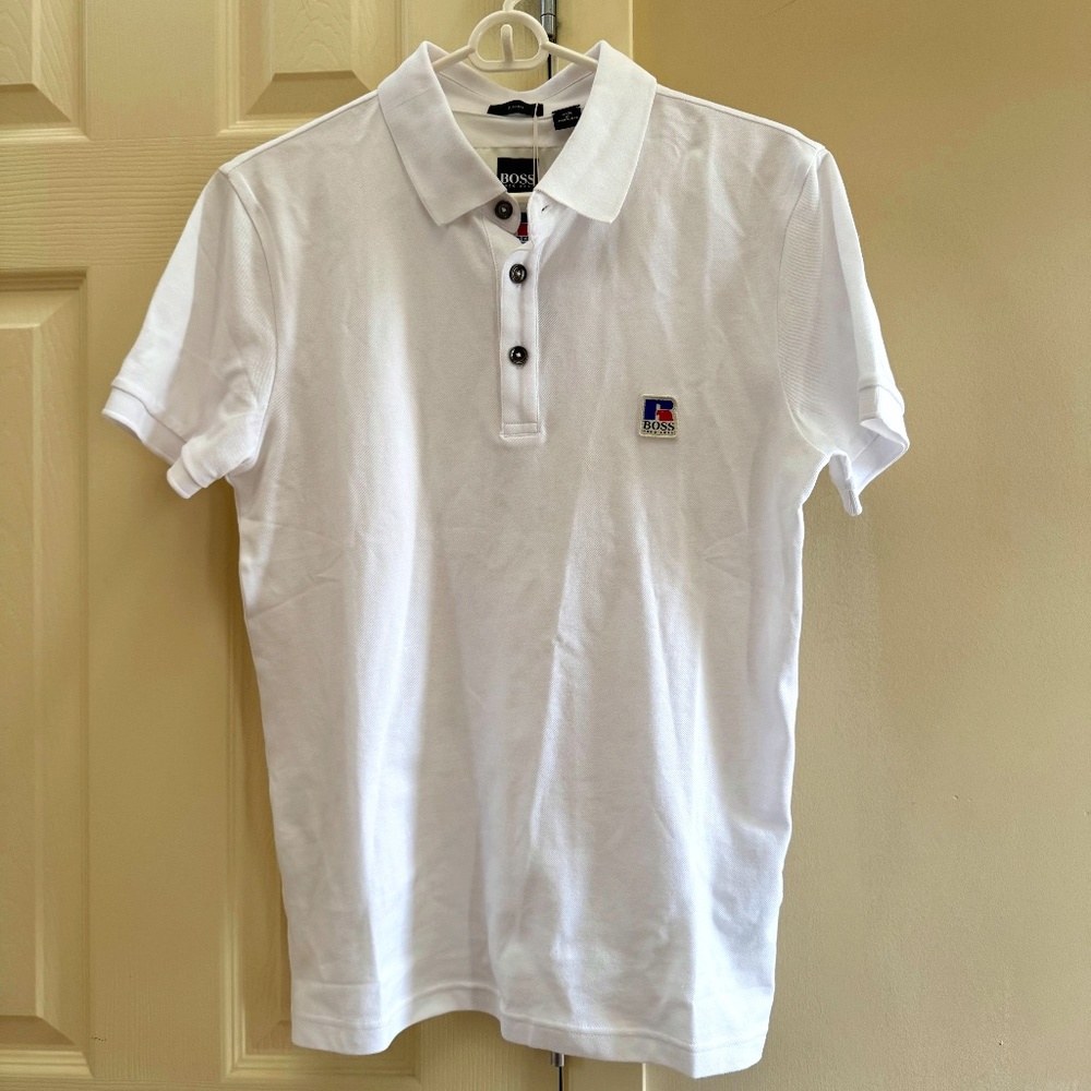 Hugo Boss Russell Athletic Polo Shirt Adult Small New with Tags